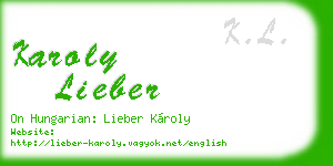 karoly lieber business card